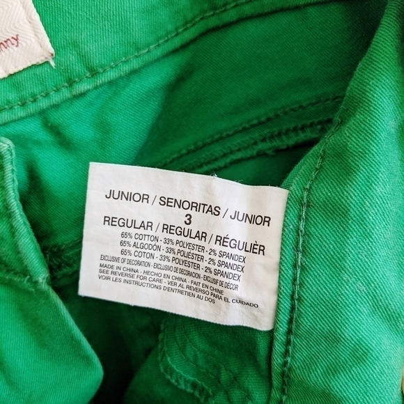 Lei Ashley low-rise Skinny Green Jeans Jeggings Women's 3 Regular - Picture 3 of 5